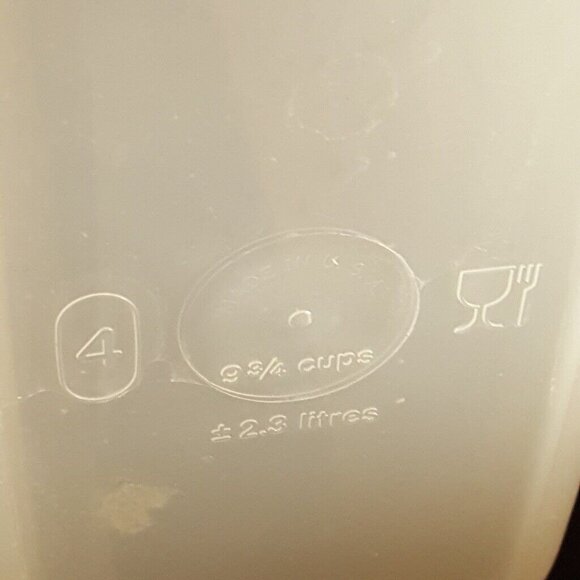 Vintage Tupperware Plastic Modular Mates 1614 Pink Pour All Flip Top 9.75 Cups - Picture 5 of 7